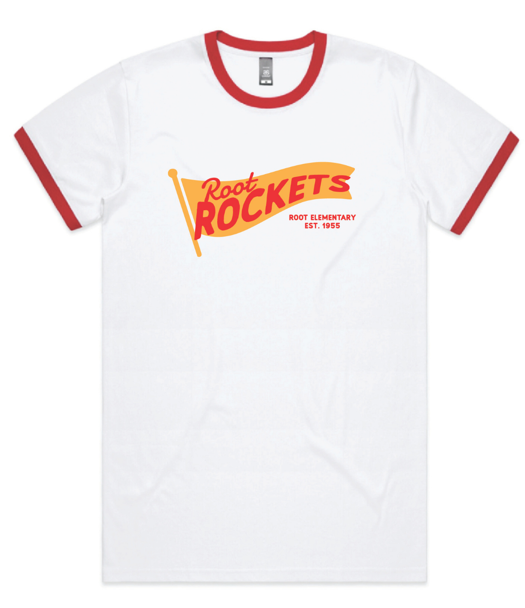 ADULT - Root Rockets Pennant Ringer Tee