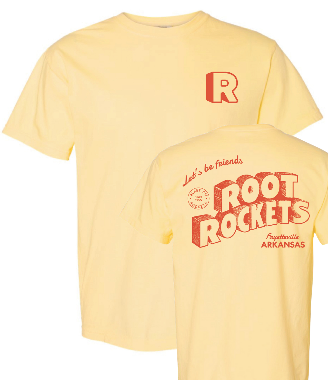KIDS - Root “Let’s Be Friends” Comfort Colors Tee in Butter