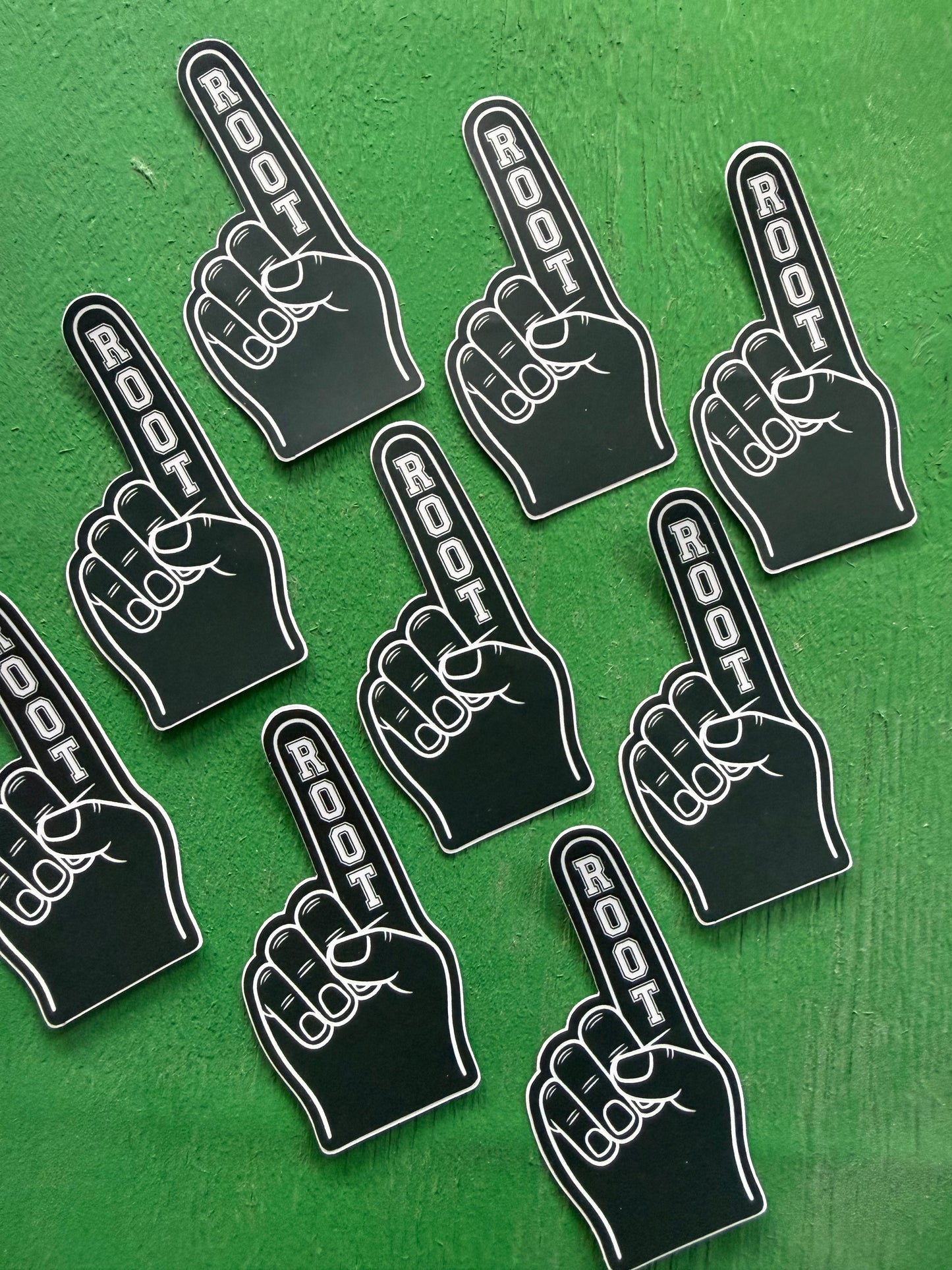 Root Foam Finger 3" Die Cut Sticker