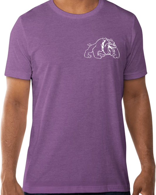 ADULT: Bulldogs Purple Tri-Blend T-Shirt