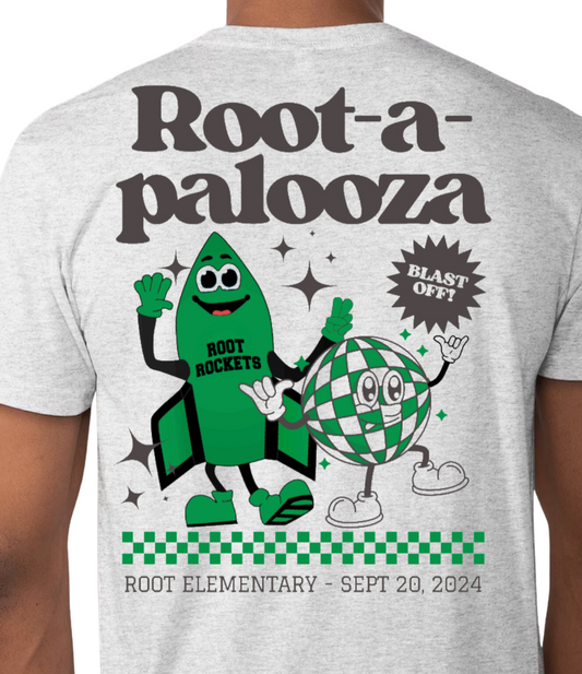 ADULTS: Root-A-Palooza '24 tri-blend t-shirt