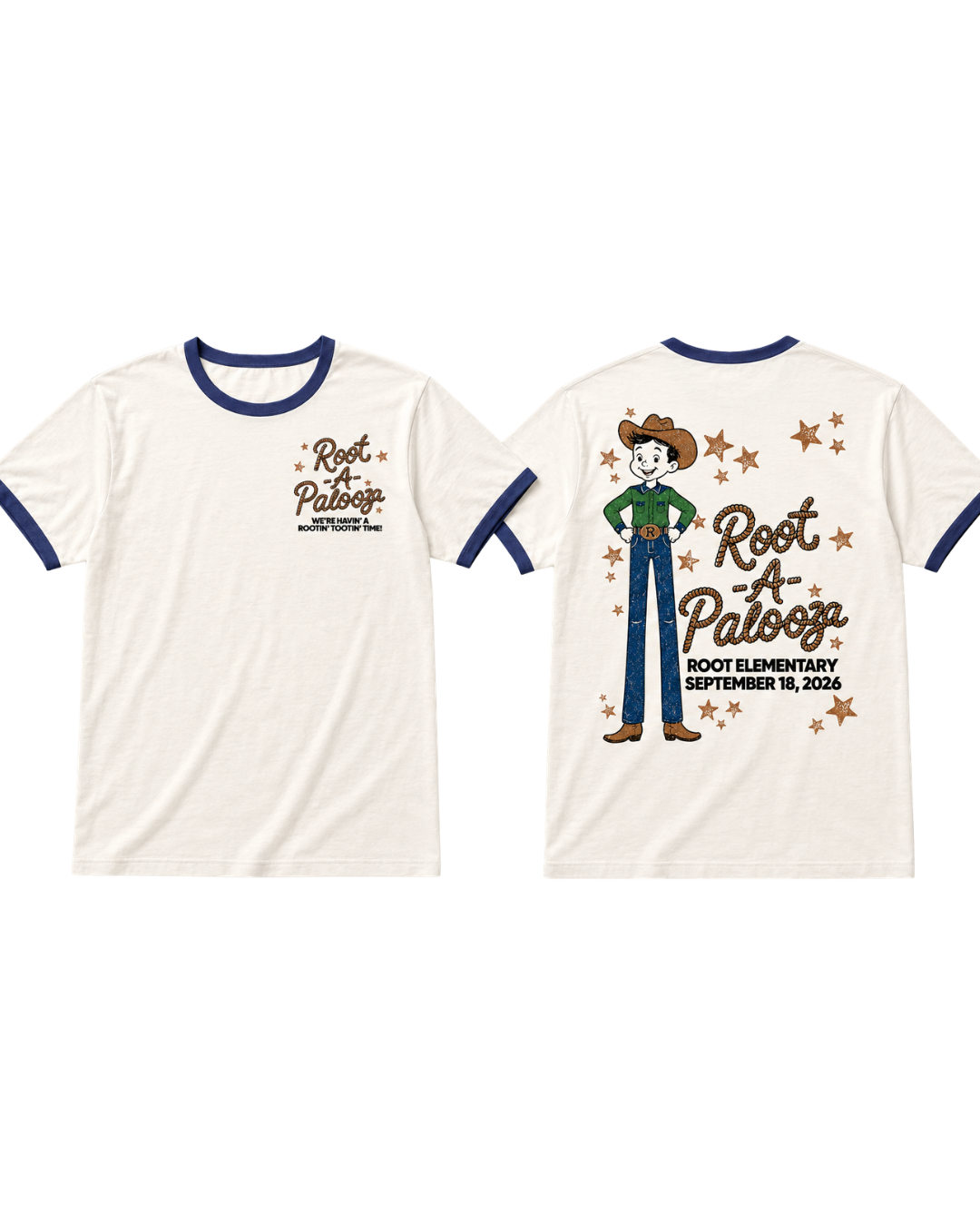 Adult Ivory Ringer Root-A-Palooza T-Shirt