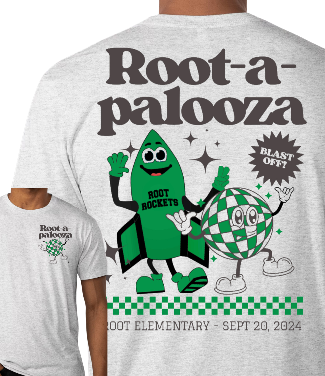 ADULTS: Root-A-Palooza '24 tri-blend t-shirt