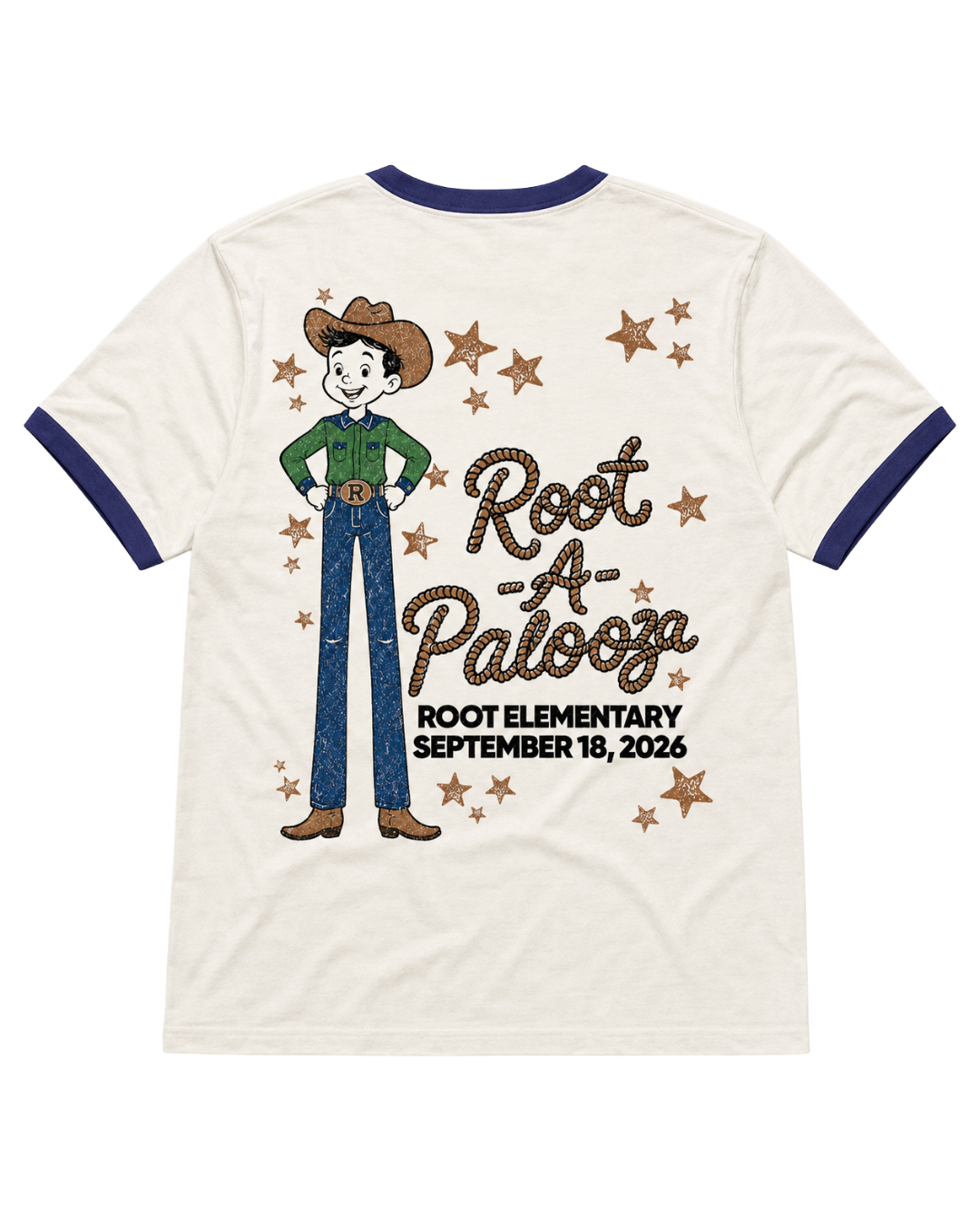 Adult Ivory Ringer Root-A-Palooza T-Shirt