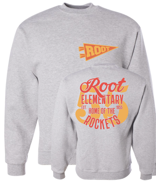 ADULT - Root Rockets “70 Years” Crewneck – Ash