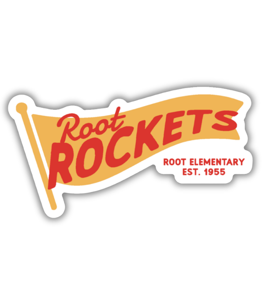 Root Rockets Pennant Sticker (3")