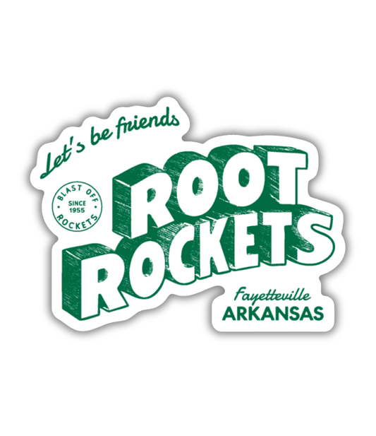 “Let’s Be Friends” Root Rockets Sticker (3")