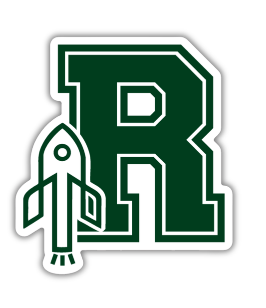 Varsity “R” Rocket Sticker (3")