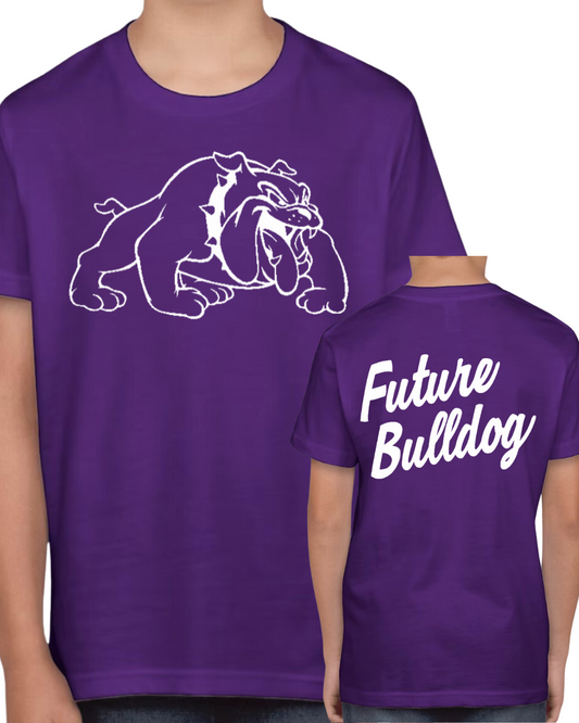 YOUTH: Future Bulldog Tri-Blend Purple Tee