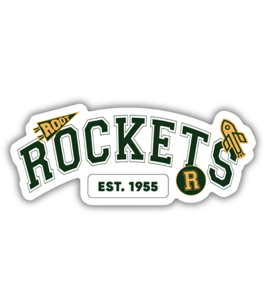 Root Rockets Collegiate Sticker (3")