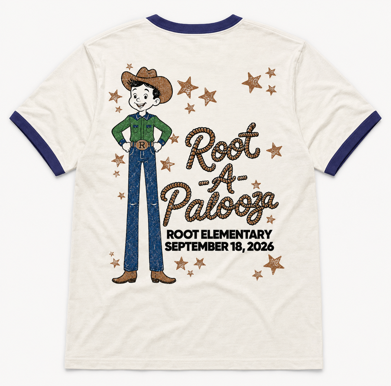Adult Ivory Ringer Root-A-Palooza T-Shirt