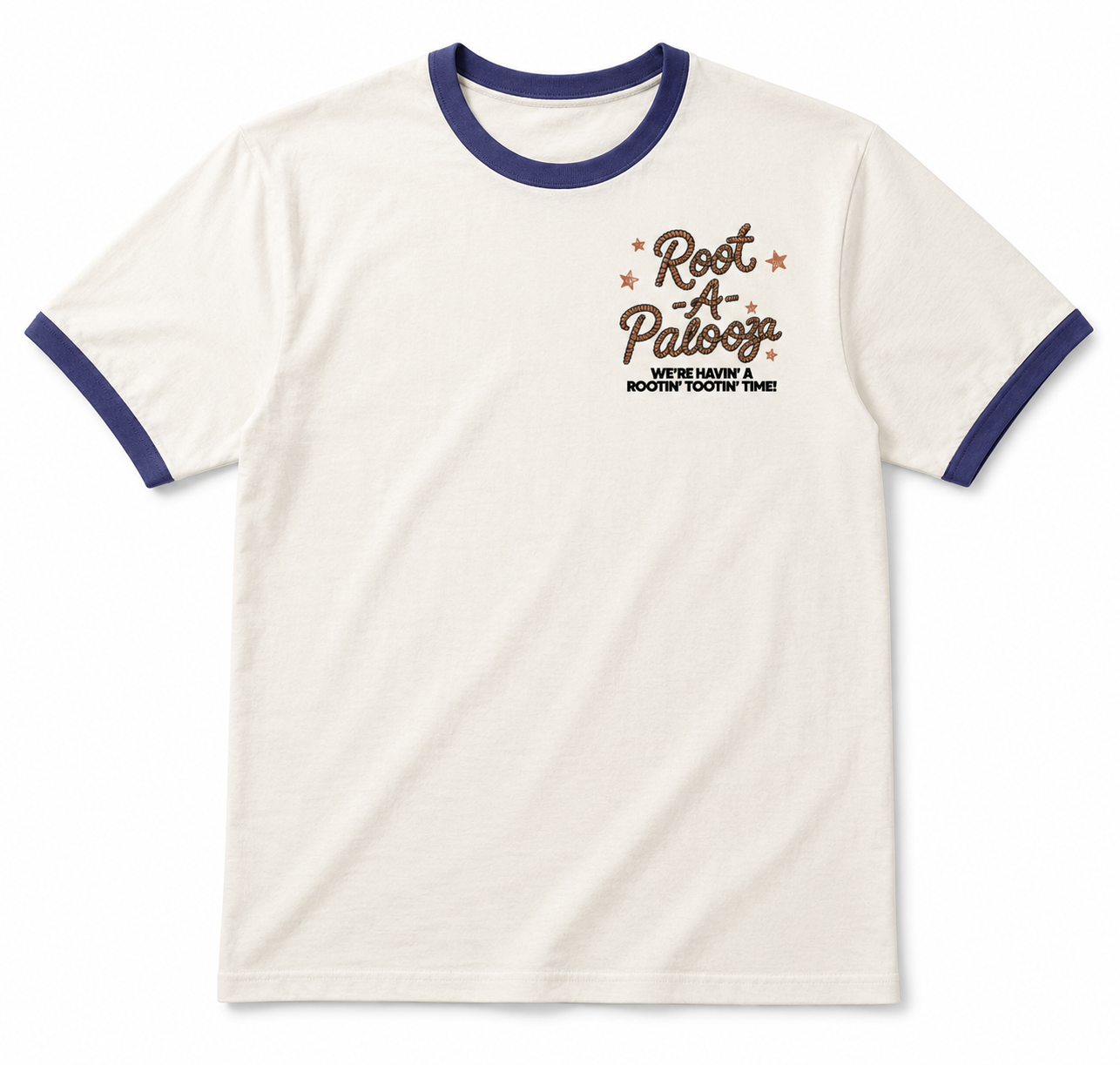 Adult Ivory Ringer Root-A-Palooza T-Shirt