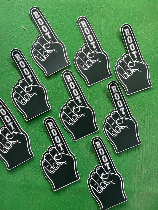 Root Foam Finger 3" Die Cut Sticker